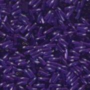 Miyuki Bugle Beads Stäbchen gedreht 6mm 1721 dyed transparent dark Purple ca10gr